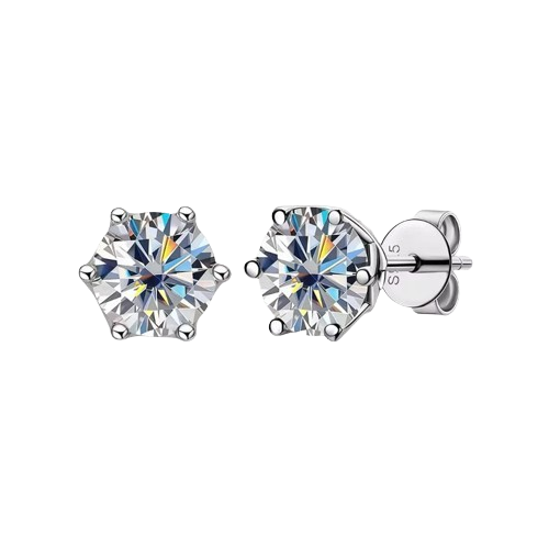 Moissanite Stud Earrings 5.5mm